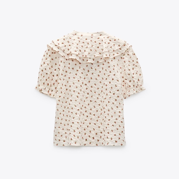 ZARA ruffled rustic shirt - Picture 3 of 4